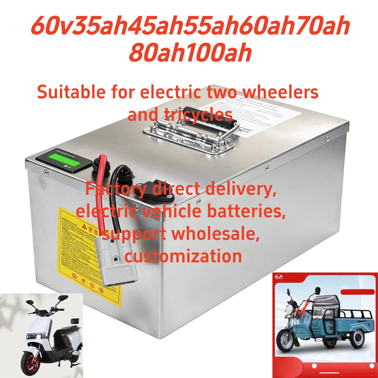 Bateria LiFePO4 60V35Ah 50Ah 1 - 60V 50Ah Electric Scooter Battery avaliação e preço